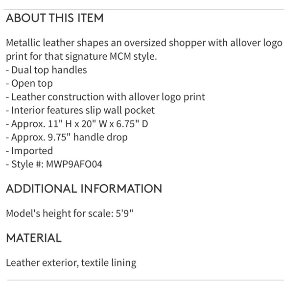 MCM medium spot visetos leather shopper - Picture 6 of 6